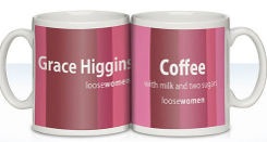 Find Loose Women personalised mugs at Gone Digging for just £9.99