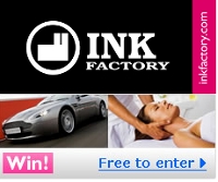 Enter the free prize draw at Ink Factory and earn 9% cashback on orders